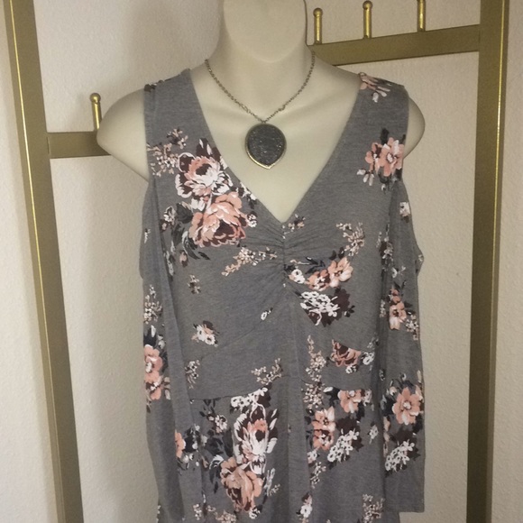 Torrid Cold Shoulder Floral Print Dress - Picture 2 of 9
